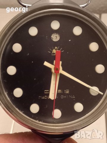 Стар китайски механичен часовник будилник , снимка 4 - Антикварни и старинни предмети - 39854534