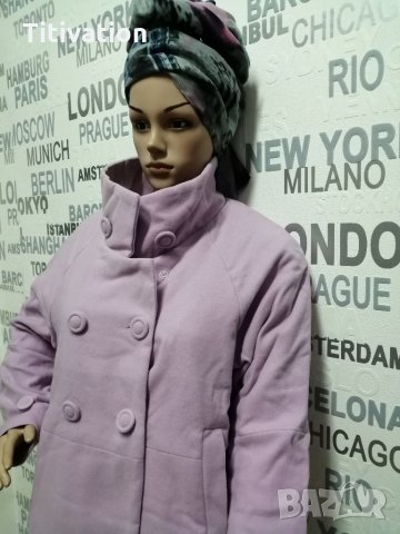 Бледо лилаво палто, снимка 5 - Палта, манта - 27023153