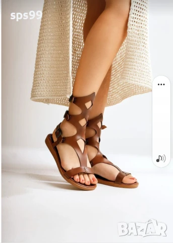 Дамски гладиаторски сандали, естествена кожа, N 36, снимка 3 - Сандали - 51045834