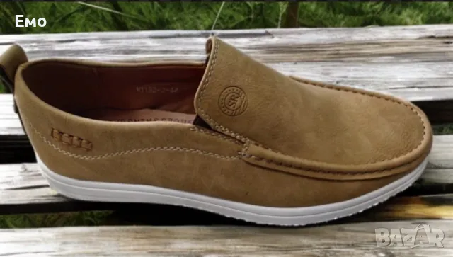 Мъжки елегантни кожени обувки без връзки, снимка 4 - Официални обувки - 47795438