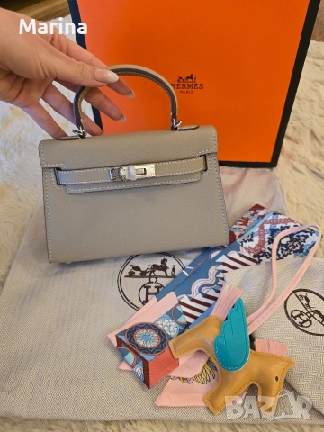 Налична чанта Hermes Mini Kelly, снимка 12 - Чанти - 53322393