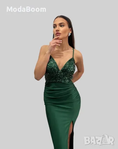 Зелена дамска рокля 