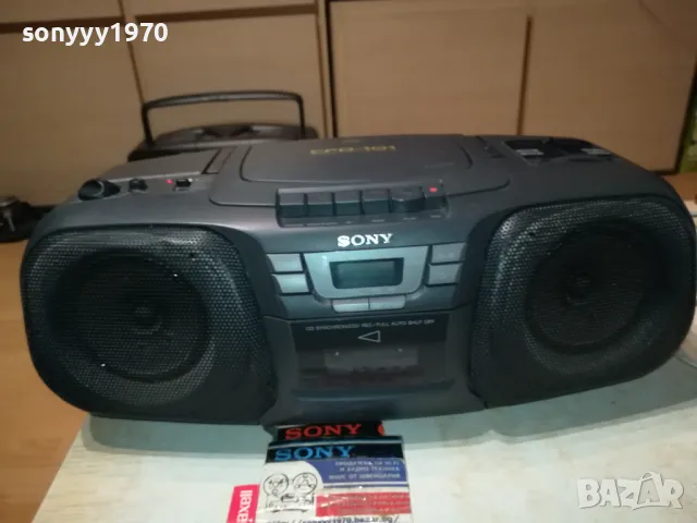 SONY CFD-101 CD/DECK/RADIO-ВНОС GERMANY 0103252026LNWC, снимка 4 - Радиокасетофони, транзистори - 49328430