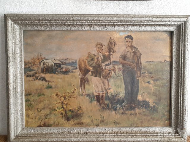 Много стара майсторска картина., снимка 2 - Антикварни и старинни предмети - 40449696