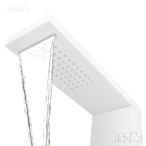 vidaXL Система душ панел от алуминий, матирано бяло, снимка 5 - Душове - 56146034