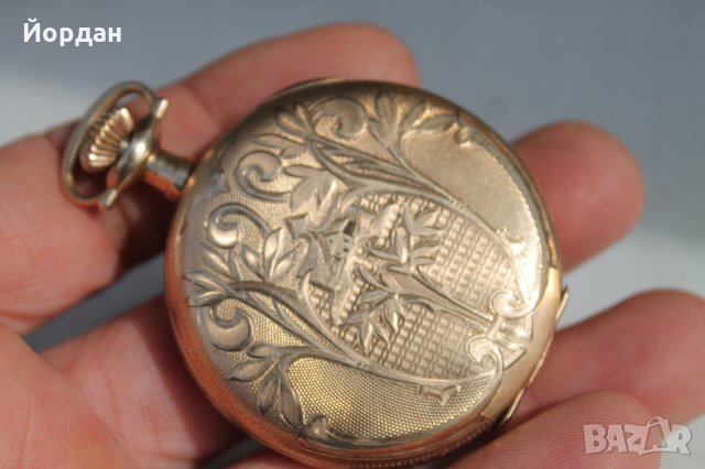 Златен 14К Джобен часовник ELGIN , снимка 7 - Мъжки - 34088263