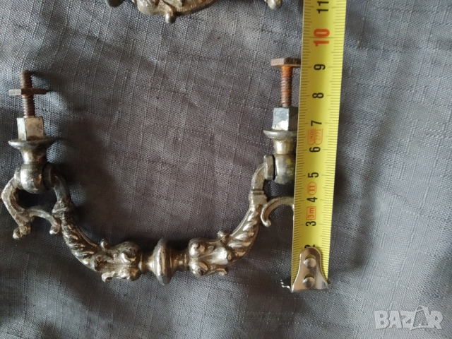 две барокови дръжки-комплект, снимка 3 - Антикварни и старинни предмети - 36546774