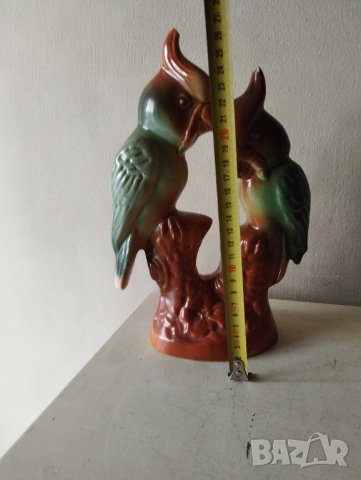керамична статуетка-папагали, снимка 5 - Статуетки - 42165851