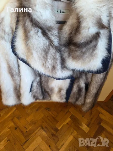 Късо палтенце с косъм , снимка 2 - Палта - 56447749