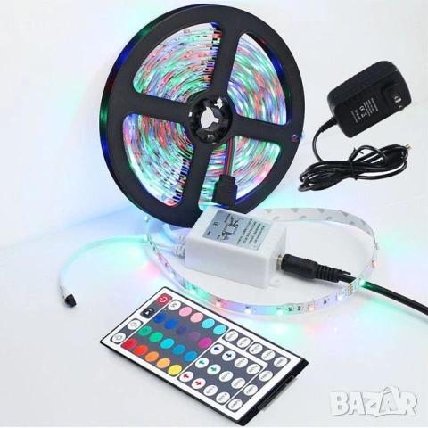 Лента с RGB LED диоди – 5 метра с дистанционно управление ✨