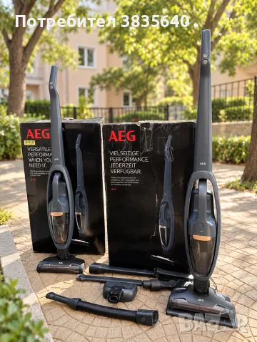 AEG  QX7 безжична вертикална прахосмукачка 2 в 1 – 2 броя