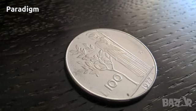 Монета - Италия - 100 лири | 1977г.