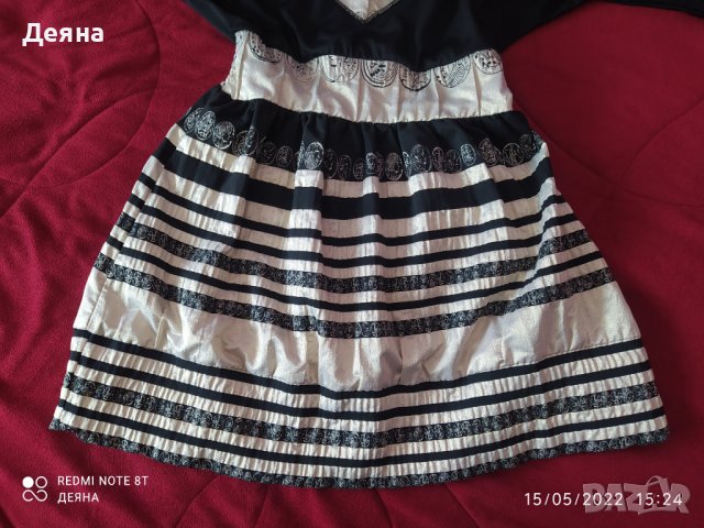 Рокля в черно и златисто на Lilia fashion Plovdiv, размер S, снимка 5 - Рокли - 36767821