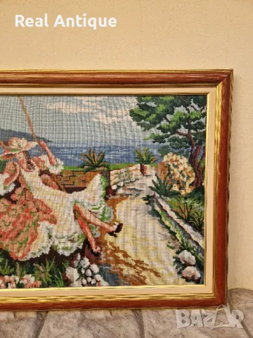 Превъзходен антикварен колекционерски холандски гоблен , снимка 4 - Гоблени - 47672129