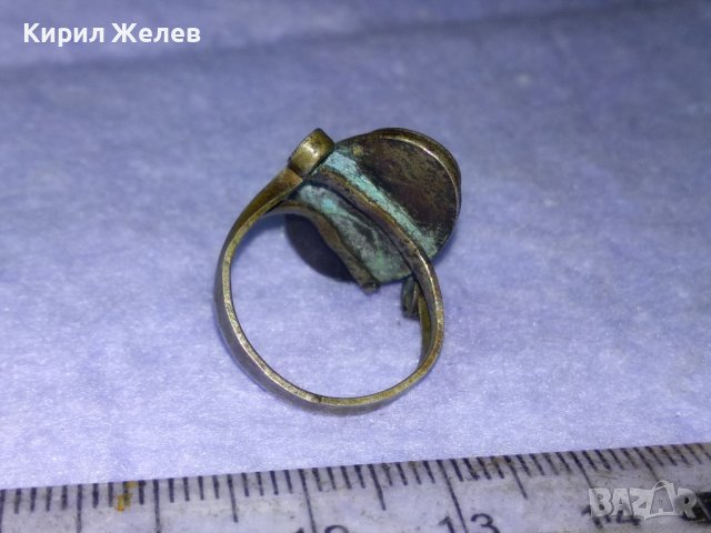 СТАРИНЕН ПОСРЕБРЕН Арт НУВО ПРЪСТЕН от ПАТИНИРАН с ОКСИДАЦИЯ МЕЛХИОР - МАЙСТОРСКА РЪЧНА РАБОТА 40608, снимка 7 - Антикварни и старинни предмети - 42843747