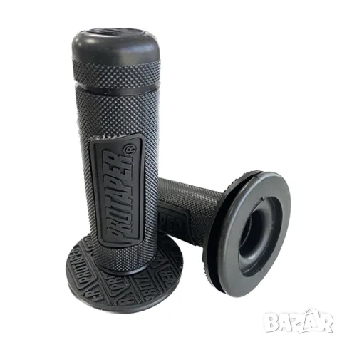 Черни гумени ръкохватки за мотор с размери 22 и 24 mm