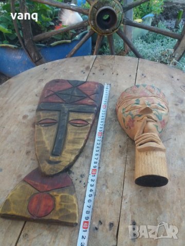 Дървени африкански маски, снимка 3 - Колекции - 33760091