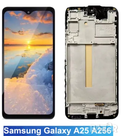 Дисплей за Samsung Galaxy A25, 5G, A256, A256B, тъч скрийн, с рамка, екран, тъчскрийн, A256B, A256E, снимка 2 - Резервни части за телефони - 48673872