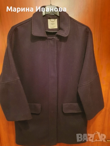 Дамско черно палто Mango - S