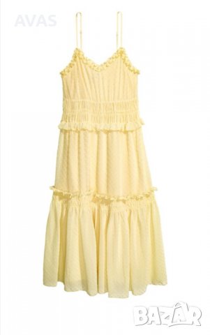 Нова -50% жълта дълга лятна рокля L 42, снимка 2 - Рокли - 36762347