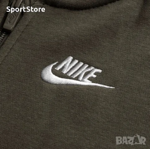 NIKE HOODIE NSW CLUB - MEDIUM OLIVE/WHITE KIDS, снимка 2 - Детски анцузи и суичери - 56115680