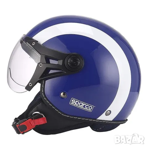 Мото каска Sparco ECE R22.05 размер S синьо и бяло, снимка 2 - Аксесоари и консумативи - 55865717
