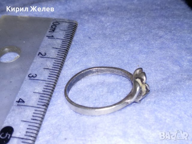 НЕЖЕН ФЛОРАЛЕН СРЕБЪРЕН ПРЪСТЕН - ЦВЕТЕ СРЕБРО 925 СТАРА МАЙСТОРСКА ИЗРАБОТКА 36596, снимка 8 - Пръстени - 39975116