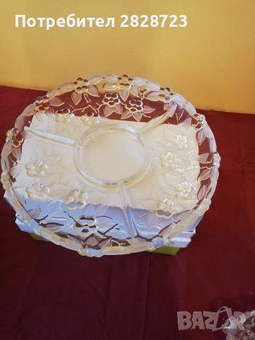 Кошничка +чиния за ордьоври, снимка 2 - Декорация за дома - 37698754