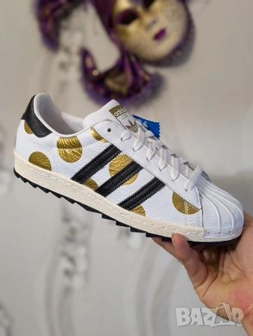  лимитиран модел маратонки Adidas Jeremy Scott Superstar 80s Ripple nomer 42 2/3, снимка 8 - Маратонки - 54270473