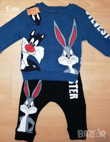 НАМАЛЕНИ нови комплекти за бебе-момче от 2 части,р-ри 68,74,80,86, снимка 2 - Комплекти за бебе - 34045473