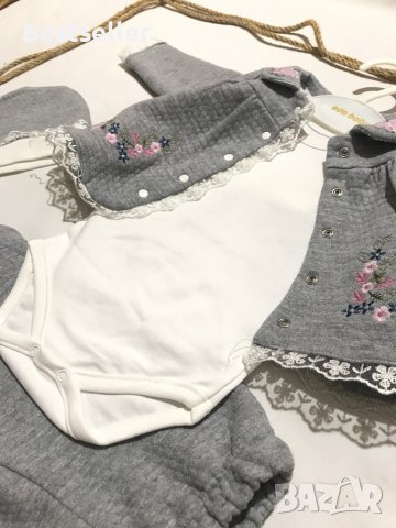 Бебешки Комплект от 4 Части за 0-3м(НОВО), снимка 2 - Комплекти за бебе - 39103656