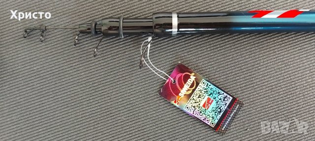 НОВО!4м болонеза+макара с две шпули и 150м монофилно влакно за 80лв общо! риболов такъм, снимка 4 - Въдици - 42425744