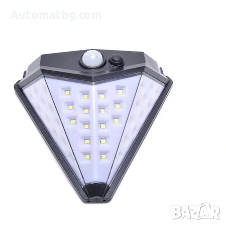 LED лампа Automat , Външна лампа със соларен панел, 38 LED диода, влагозащитена , 16 х 16 х 7.5 