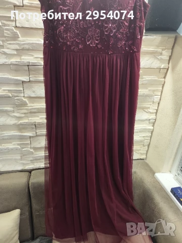 дамска рокля хл в цвят бордо 89лв, снимка 4 - Рокли - 51422724