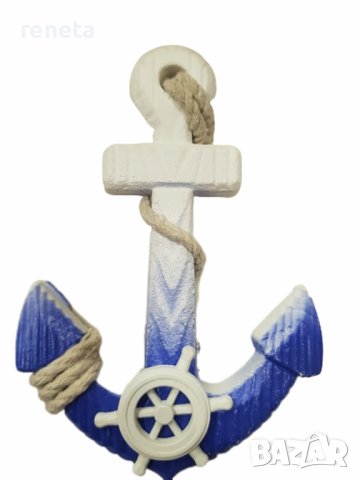 Декорация Ahelos, Котва, Дървена, 17х12 см, снимка 1