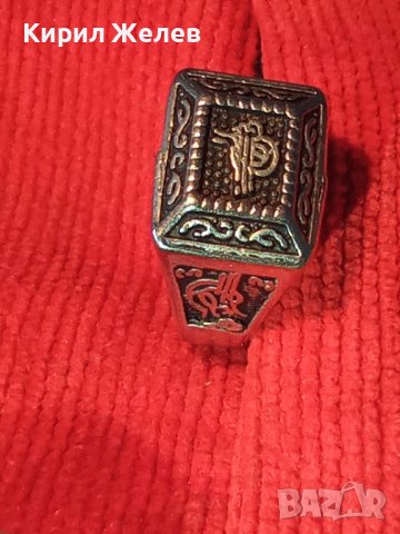 ОСМАНСКИ ПРЪСТЕН с ТУГРА от БЛАГОРОДНА НЕРЪЖАЕМА СТОМАНА КЛАСИЧЕСКИ МОДЕЛ ТУРЦИЯ 25991, снимка 2 - Пръстени - 35950521