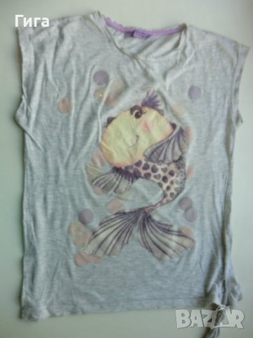 Сива тениска рибка, снимка 2 - Детски тениски и потници - 37025317