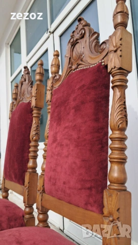 Столове с високи облегалки 2 бр., снимка 6 - Столове - 53902312