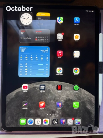 iPad Air M2 13" и Apple Pencil Pro - 100% battery