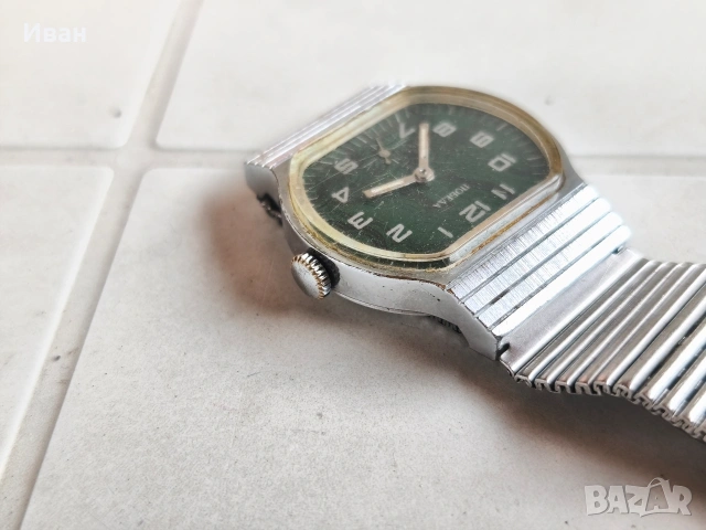 ръчен механичен часовник Победа / зелен циферблат , снимка 5 - Мъжки - 54104514