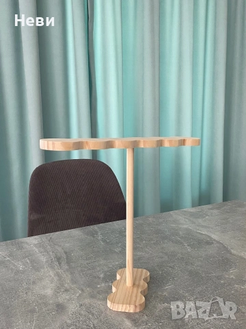 Комплект дървени стойки за аксесоари за коса, снимка 6 - Органайзери - 54172415