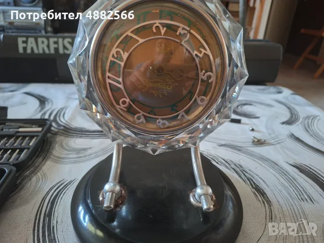 Рядък руски часовник Кристал, снимка 6 - Антикварни и старинни предмети - 56060182