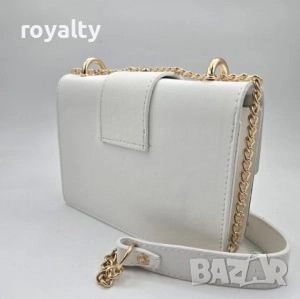 Pinko Бяла Кожена Дамска Чанта , снимка 3 - Чанти - 52816673