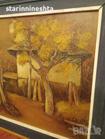 стара Картина Тишина художник Тодор Иванов  Троян , снимка 4 - Антикварни и старинни предмети - 55782880
