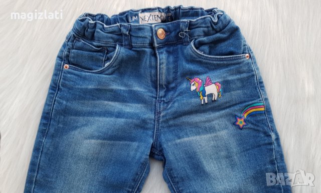 Детски ватирани дънки Еднорог 5-6 години, снимка 2 - Детски панталони и дънки - 39652554