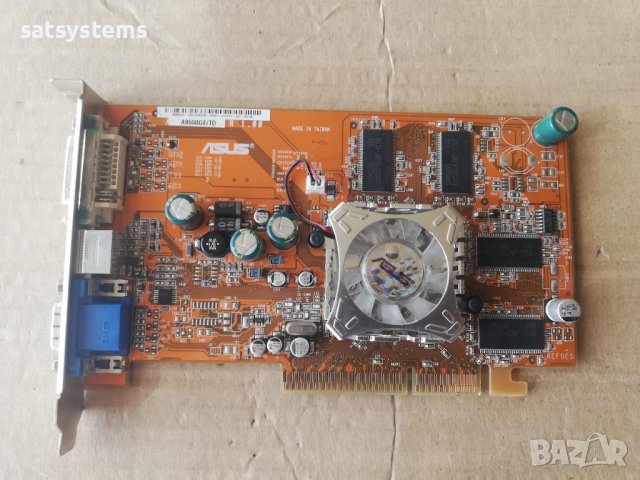 Видео карта ATi Radeon Asus A9550GE 128MB DDR 128bit AGP, снимка 1 - Видеокарти - 42282821
