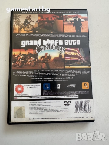  Grand Theft Auto San Andreas за PS2, снимка 2 - Игри за PlayStation - 52617433