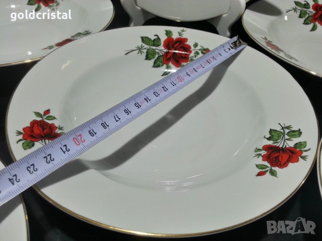 Стар български порцелан чинии дълбоки , снимка 5 - Антикварни и старинни предмети - 53238308