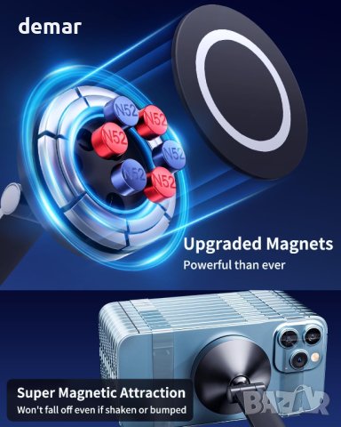 JOYEKY Супер магнитна стойка за автомобил за телефон iPhone, Huawei, снимка 6 - Аксесоари и консумативи - 44438185
