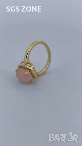 Сребърни Пръстени с Невероятен Морганит от Тайланд, снимка 9 - Колиета, медальони, синджири - 53373410